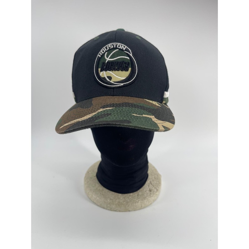 Mitchell & Ness Houston Rockets Snapback Hat Black Camo NBA Basketball Cap